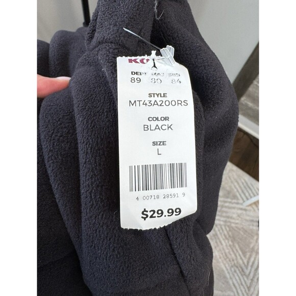 New Men's Tek Gear® Micro Fleece Full-Zip Jacket Black Size L - Picture 6 of 6